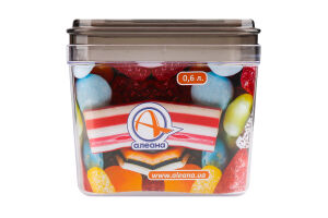 Ємність для сипучих продуктів Алеана коричн 0,6л