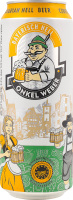 Пиво 0.5л 5.4% светлое пастеризованное Bayerisch Hell Onkel Weber ж/б