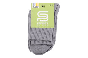 Шкарпетки дит Premier socks вис спорт сірі р18-20