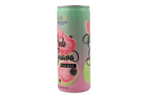 Напій безалкогольний Pink Guava негазований 250мл ж/б Bisan Drinks