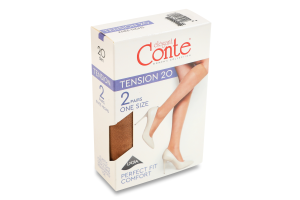 Напівпанчохи жіночі Conte elegant Tension 20den 23-25 natural 2пари
