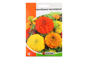 Насіння Квіти Чорнобривці високі суміш 5г Яскрава
