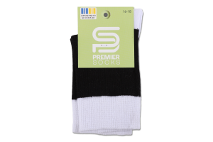 Шкарпетки Premier socks високі біла рез чор р16-18