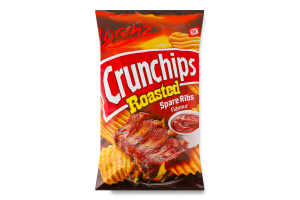 Чипси картопляні зі смаком смажених реберець Crunchips Lorenz м/у 120г