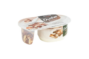 Йогурт 6.3% десертный 91г с хрустящими кукурузными хлопьями в шоколадной глазури 11г Fantasia Деліссімо ст 102г