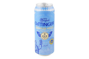 Пиво 0.5л 4.7% Bavarian Helles Oettinger ж/б