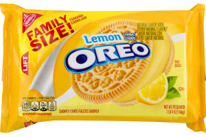 Lemon Oreo Sandwich Cookies Family Size