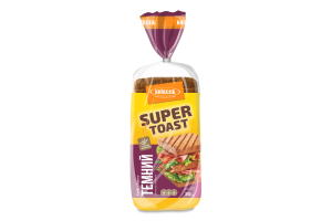 Хліб нарізний темний Тост Super toast Київхліб м/у 350г