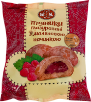Пряники глазуровані з малиновою начинкою БКК м/у 190г