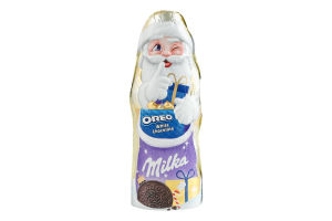 Фігура шоколадна біла зі шматочками печива Орео Cвятий Миколай Milka м/у 95г