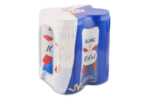 Пиво спеціальне 4х330мл 4.8% пшеничне світле пастеризоване Blanc Kronenbourg 1664 м/у