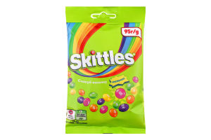 Драже жувальні в різнокольоровій цукровій оболонці Crazy Sours Skittles м/у 95г
