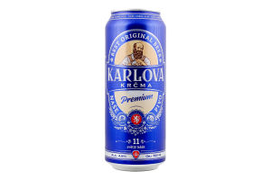 Пиво Premium світле 4,8% 0,5л ж/б Karlova Krcma