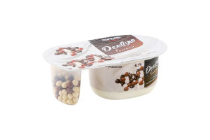 Йогурт 6.3% десертный 91г + шарики злаковые в шоколадной глазури 9г Fantasia Деліссімо ст 100г