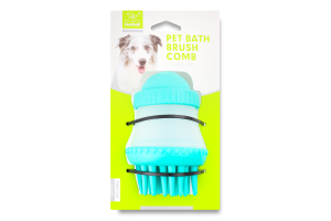 Щетка для мытья собак с дозатором микс 11х7.5см №1442439 Nunbell 1шт