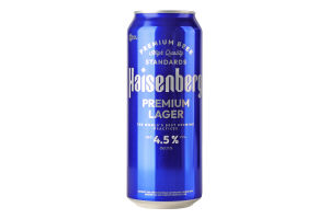 Пиво 500мл 4.5% светлое фильтрованное пастеризованное Премиум Лагер Haisenberg ж/б