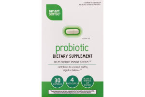 Smart Sense Probiotic Dietary Supplement Capsules - 30 CT