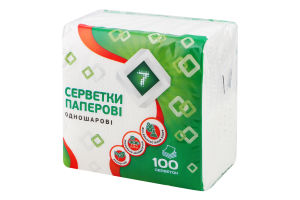 Серветки Семерка 100 шт. біл