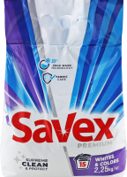 Средство моющее порошкообразное для автоматической стирки White&Colors Premium Savex 2.25кг