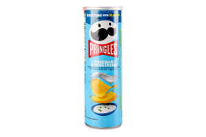 Снек пікантний Pringles смак сир чеддер-цибуля