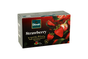 Чай черный цейлонский ароматизированный Клубника Dilmah к/у 20х1.5г