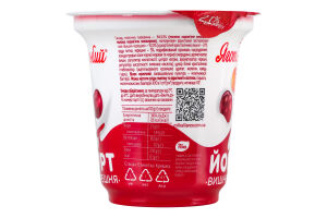 Йогурт 2.1% с фруктовым наполнителем Вишня-черешня Яготинський ст 260г