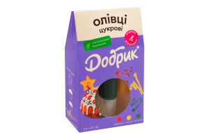 Декорации кондитерские с натуральными красителями Карандаши сахарные Добрик к/у 3х20г