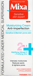 МІКСА крем 50 для чутливоїї шкіри обличчя схильної до недосконалостей. Зволожуючий