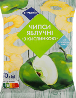 Чипси яблучні сушені різані З кислинкою Премія м/у 40г