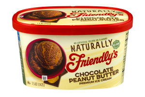 Friendly's Naturally Chocolate Peanut Butter Premium Ice Cream