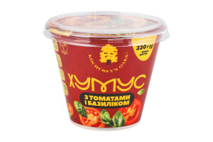 Хумус з томатами та базиліком 220г стакан Kochubey's Oaks