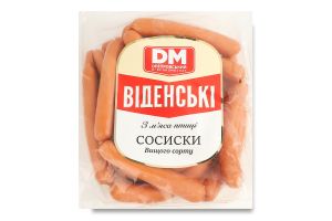 Сосиски из мяса птицы Венские Дніпровський м'ясокомбінат в/с кг