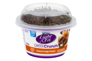 Dannon Light & Fit Greek Crunch Nonfat Yogurt Caramel Fudge Pretzel
