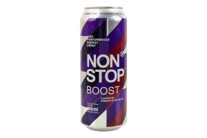 Напій енергетичний безалкогольний сильногазований Boost Non Stop з/б 500мл