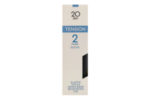 Носки женские Conte elegant Tension 20den 23-25 nero 2пары
