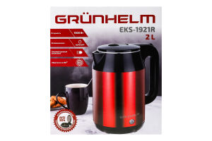Електрочайник Grunhelm EKS-1921R 1,8 л 1500 Вт метал. червоний