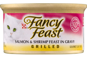 Fancy Feast Salmon & Shrimp Feast In Gravy Grilled Gourmet Cat Food