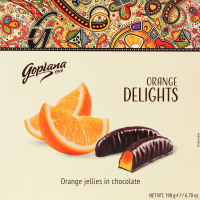 Мармелад жевательный со вкусом апельсина в шоколаде Delights Goplana к/у 190г