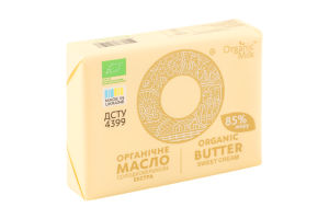 Масло сладкосливочное 85% органическое Экстра Organic Milk м/у 180г