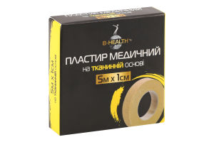 Пластырь медицинский на тканевой основе катушечный 5мх1см B-health 1шт