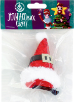 Заколка д/волосся Новорічний ковпак з блискіт асор