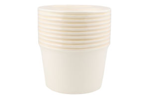 Миска супова паперова біла 500мл 10шт Уніпак