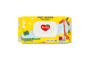 Серветки вологі Веселі звірята Selecta Ruta 60шт