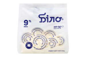 Творог 9% Біло м/у 350г