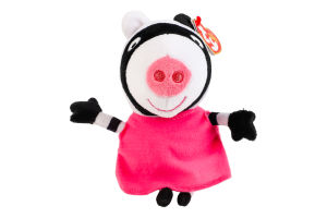 Іграшка м'яка для дітей від 3років 15см №46174 Зоє Зебра Peppa pig Beanie Babies TY 1шт