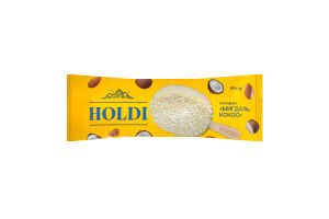 Морозиво 10% з комбінованим складом сировини в кондитерській глазурі з кокосовою стружкою Мигдаль-кокос Holdi м/у 60г