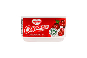 Сирок 5% збитий Вишня з наповнювачем фруктовим Чудо ст 100г