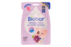 Цукерки Biobor Ведмедики смак винограду желейні