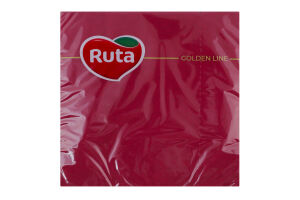 Серветки паперові 3-х шарові бордові 325х325мм Golden line Ruta 20шт