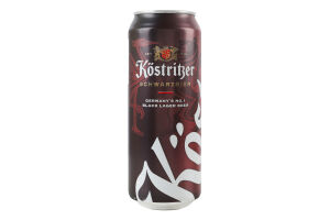 Пиво 0.5л 4.8% темне фільтроване пастеризоване Schwarzbier Köstritzer з/б